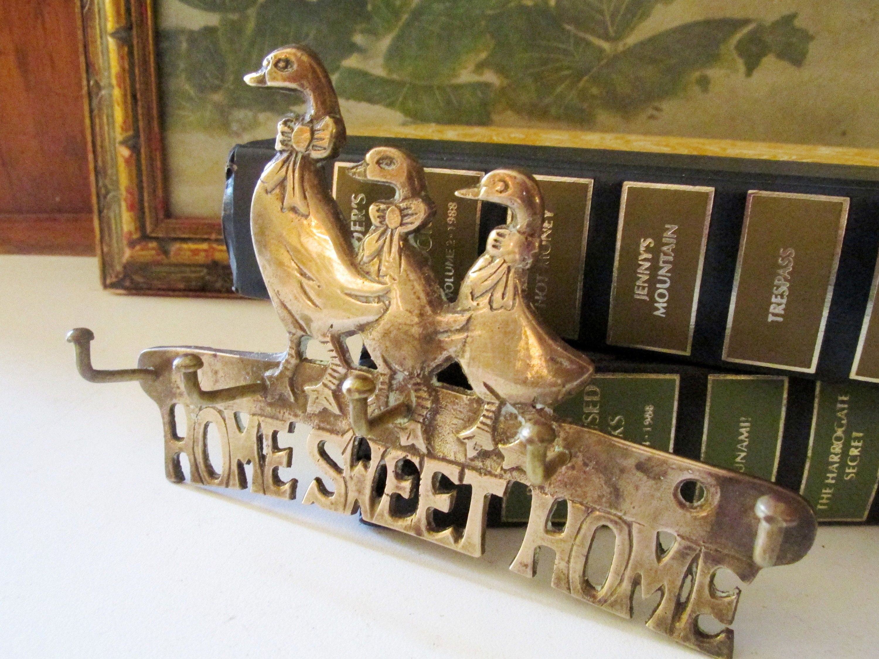 Vintage Brass Teddy Bear Hook for Door or Wall, Robe Towel Hook, Library  Study Decor, Cottage Chic