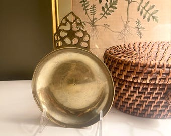 Vintage Brass Porringer, Colonial Williamsburg Decor, Trinket Dish,