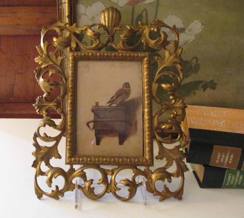 Vintage Ornate Brass Picture Frame Wall Gallery Decor Brass Etsy