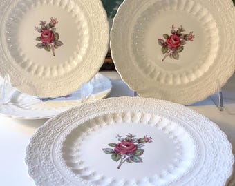 Vintage Set of Six Spode England Bread & Butter Plates, "Billingsley Rose", Romantic China, Mother's Day, Small Cupcake or Tea Plates