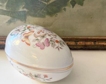 Vintage Avon Butterfly Egg Trinket Box, Mother's Day Gift, Grandmillennial Decor