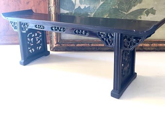 Vintage Chinese Accent Decorative Miniature Display Furniture Art, Chinoiserie Wooden Stand, Oriental Decor