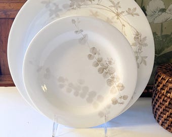 Vintage Mikasa "Floral Mist" Dinnerware, Porcelain Dinner Plates and Salad Plates, Sold Separately