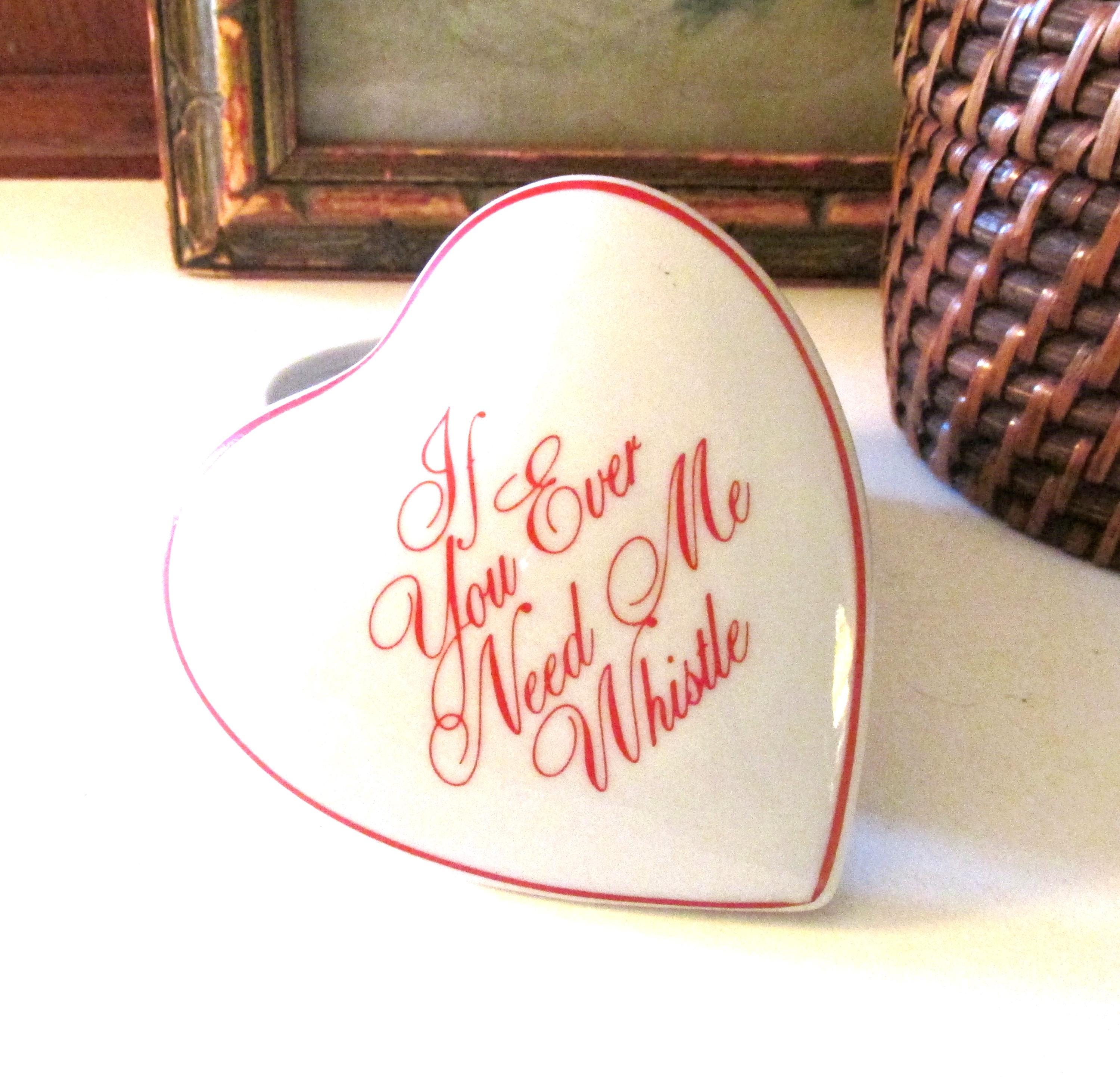 Vintage 1977 Shafford Japan Heart Trinket Box, 