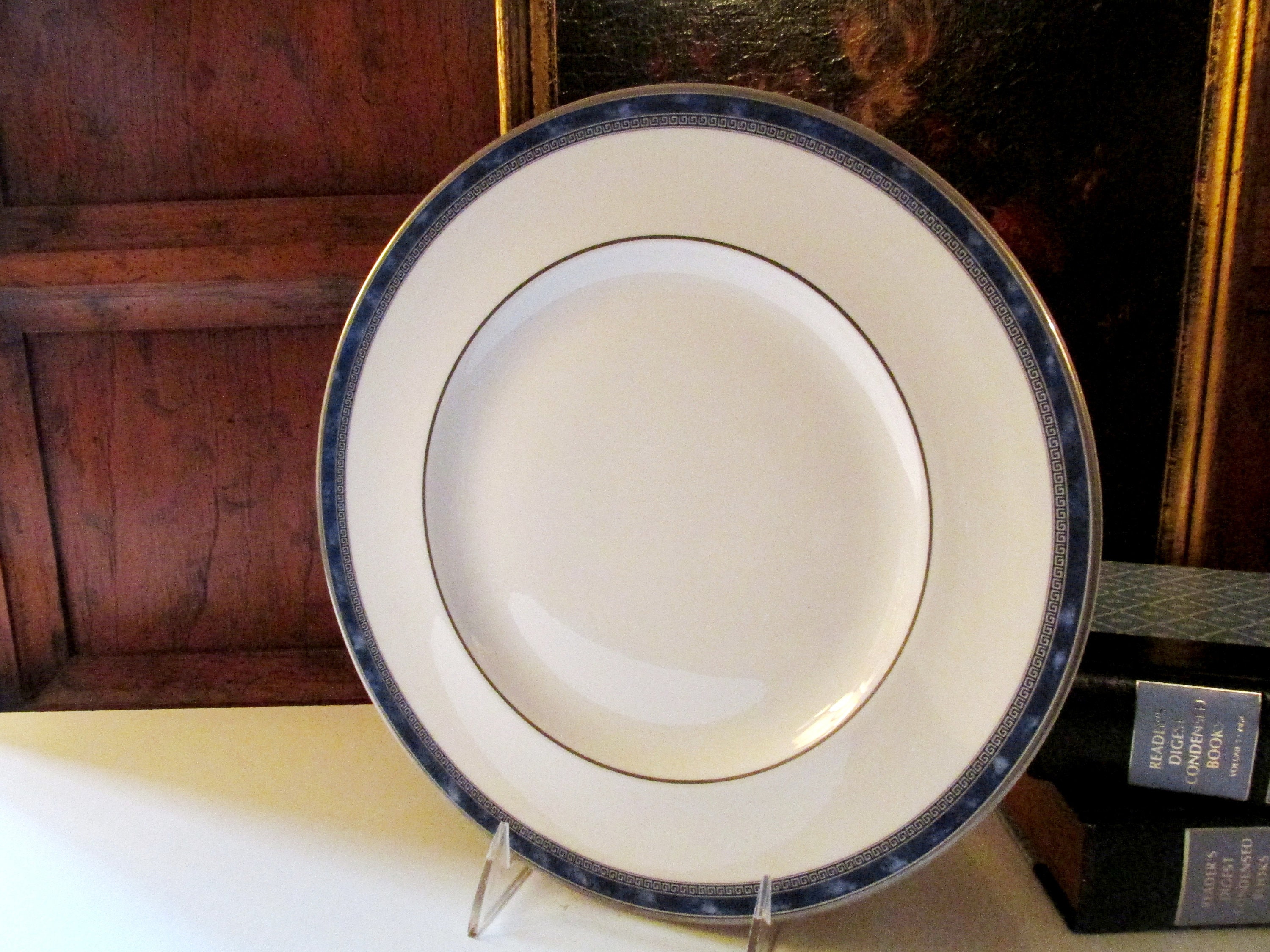 Royal Doulton Atlanta Dinner Plate Greek Key Blue and White Etsy
