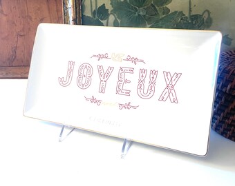 Le Creuset Christmas Hostess Tray, Noel Joyeux, French Christmas, Holiday Cookie Tray