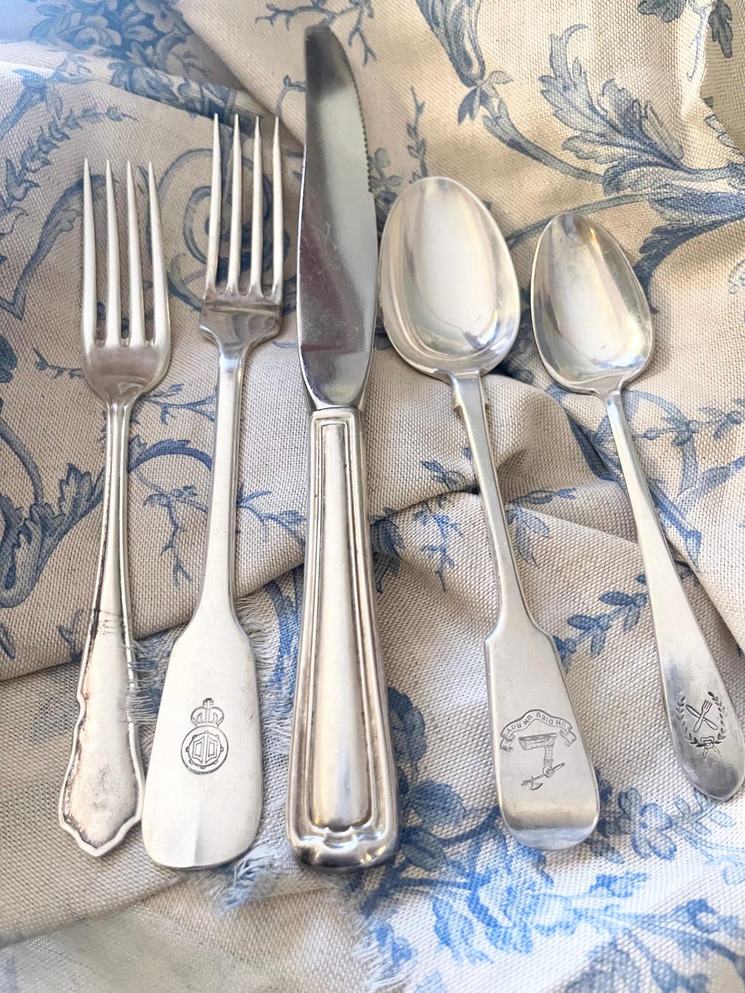 Vintage Five Piece Hotel Silver Plated Place Setting, English, French ...