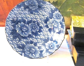 Vintage Takahashi San Francisco Decorative Chinoiserie Blue and White Bowl, Blue and White Dish, Pin Dish, Palm Beach