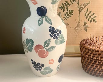 Vintage Royal Winton England "Tradition" Hand Decorated Spongeware Vase, Farmhouse Decor
