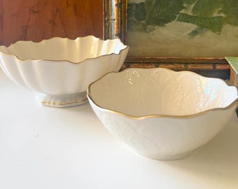 Vintage Lenox USA Collection, Small Acanthus Leaf Bowl, Scalloped Footed Bowl, Sold Separately