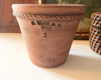 Vintage Guy Wolff & Company Terracotta Planter, 2002, Peale Pot, Gift For Gardener