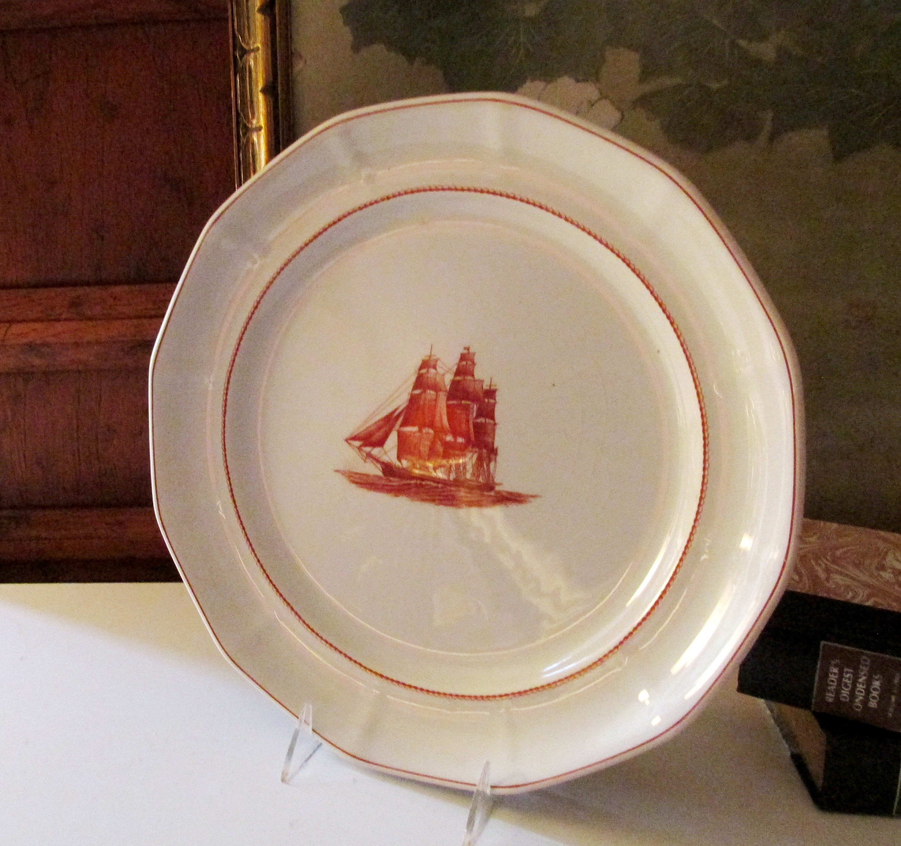 s Wedgwood Flying Cloud Rust Bread Butter Plate s Wedgwood Flying Cloud Rust Bread Butter Plate
