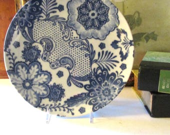 Vintage Pier 1 Blue and White Salad Plate, Blue and White China