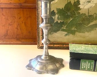 Vintage Kirk Stieff Pewter Candlestick, Williamsburg Traditional Candle Holder, Grandmillennial  Decor