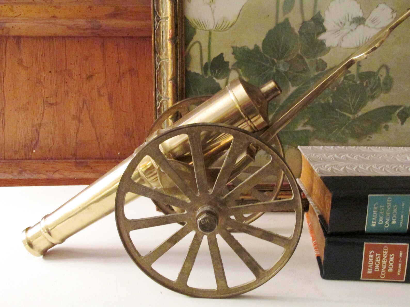 Vintage Large Brass Cannon Decorative Brass Army Cannon Etsy