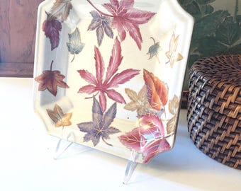 Vintage Decorative Autumn Leaf Catchall Tray, Letter Tray, Fall Decor, Home Office Decor, Maple Leaf