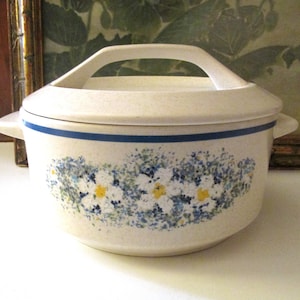 Vintage Lenox USA Temper Ware "Dewdrops" , 1.25 Qt Round Covered Casserole, Oven to Table,