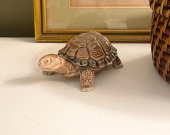 Vintage Wade England Turtle Trinket Box, Tiny Lidded Box, Gift For Turtle Lover, Wade Porcelain Tortoise