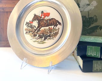 Vintage Colonial York Pennsylvania Fox Hunt Wall Plate, Equestrian Decor, English Country, Wall Gallery Decor,