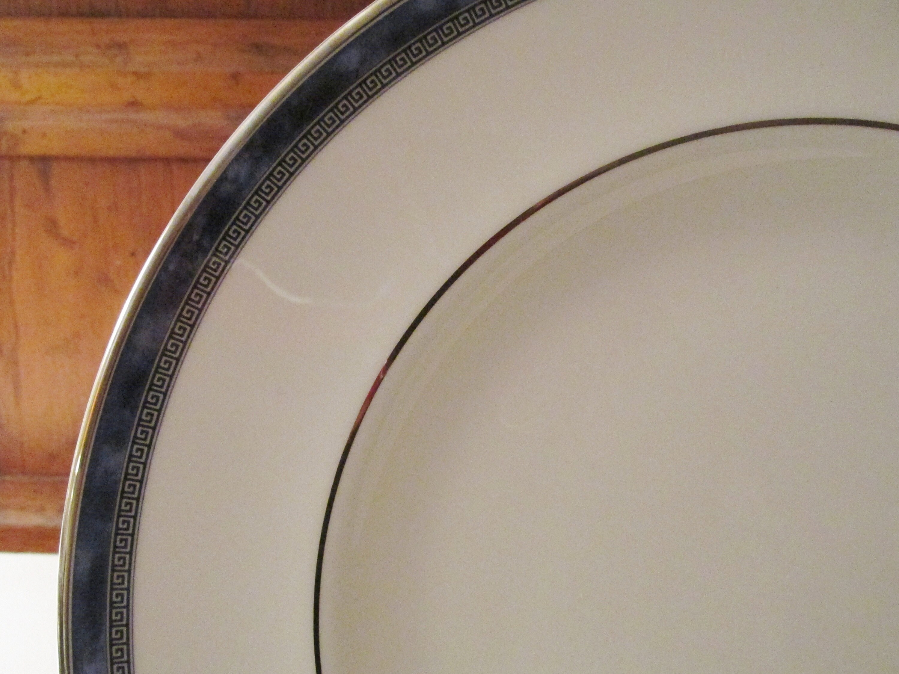 Royal Doulton Atlanta Dinner Plate Greek Key Blue and White Etsy