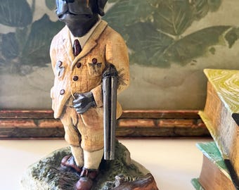 Vintage Robert Harrop England "Lord Lawrence", The County Set, Hunting Labrador Figurine, Gift For Dog Lover, Bookshelf Decor