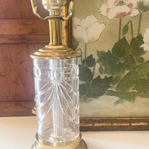 Vintage Waterford "Overture" Crystal and Brass Traditional Accent Lamp image 12