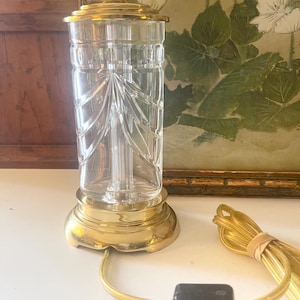 Vintage Waterford "Overture" Crystal and Brass Traditional Accent Lamp image 5