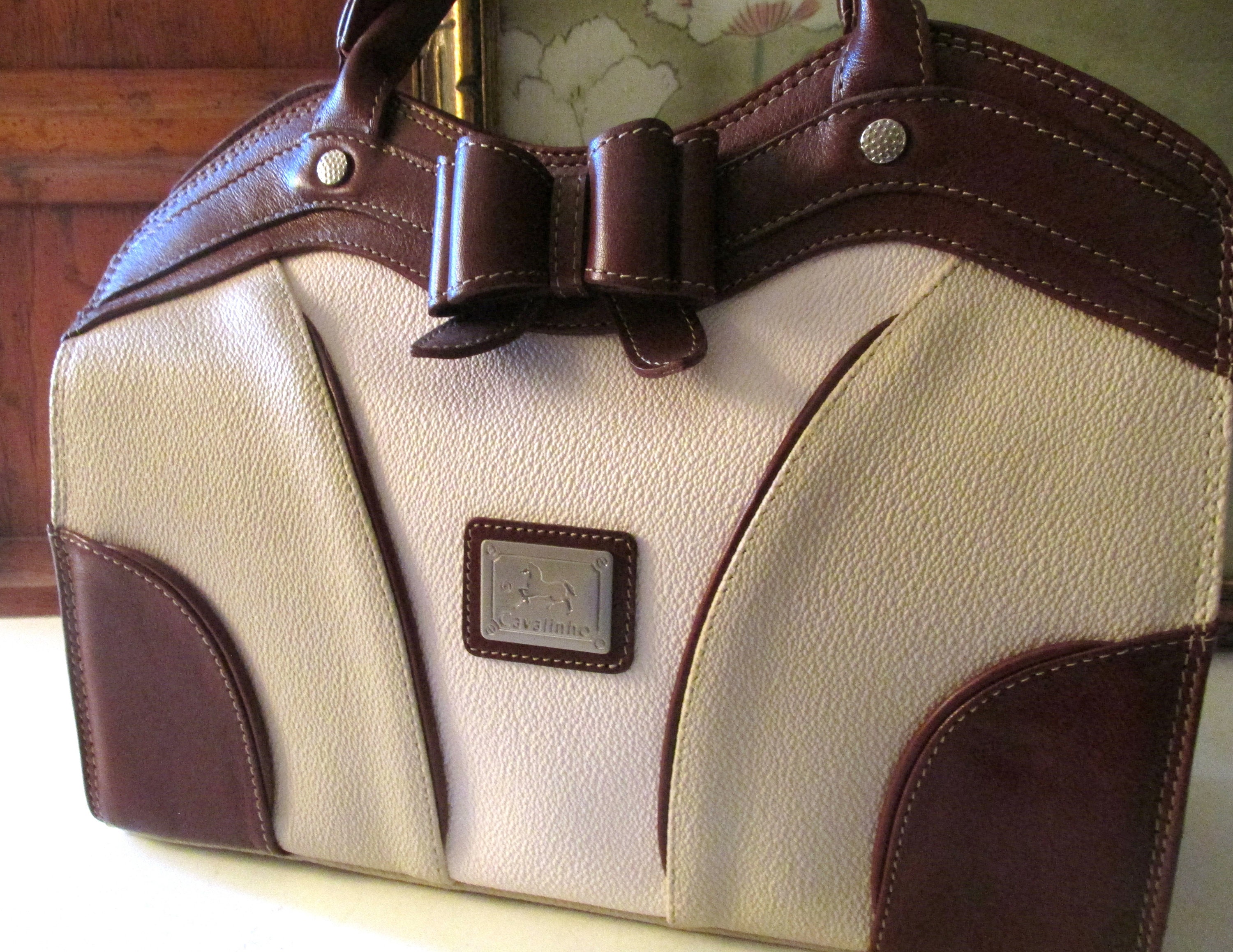 NEW made in Spain PETUSCO Coated Leather ETRUSCO Horses Handbag | eBay