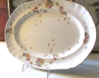 Vintage England Doulton Burslem "Jersey" Platter, Antique Platter, English Ironstone, Farmhouse Kitchen