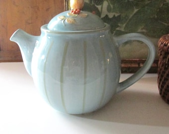 Vintage Marjolein Bastin For Hallmark Teapot, Bird and Berries, Gift For Tea Lover