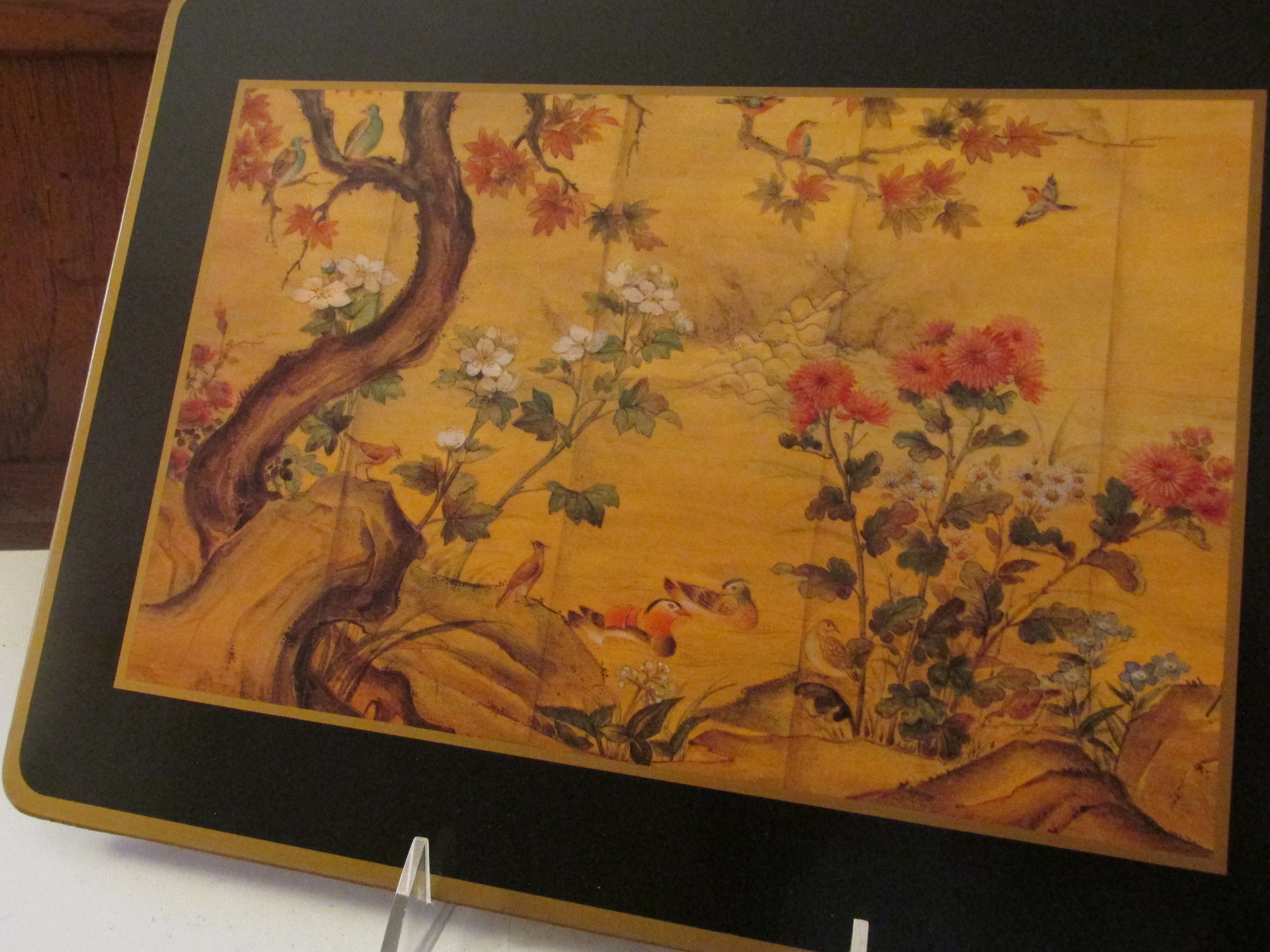 Four Vintage Chinese Screen Placemats Pimpernel Four Etsy