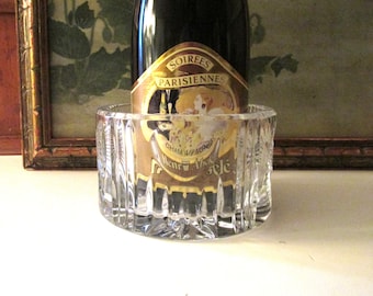 Vintage Waterford Crystal Champagne Bottle Coaster, "Millennium Collection", Wedding Crystal