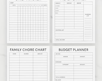 Può includere: Un pacchetto di pianificazione domestica stampabile con un tracker giornaliero, un pianificatore dei pasti, un grafico delle faccende domestiche familiari e un pianificatore del budget. Il pacchetto include un tracker delle abitudini, un pianificatore dei pasti, un grafico delle faccende e un pianificatore del budget.