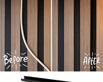 Cable Duct 20 cm for Acoustic Panel – Made of Recycled PETG | Flush-Mounted Cable Cover | Sustainable Cable Management
