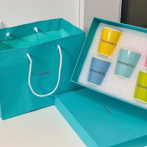 Tiffany&Co Colored Coffee Mugs Gift Set
