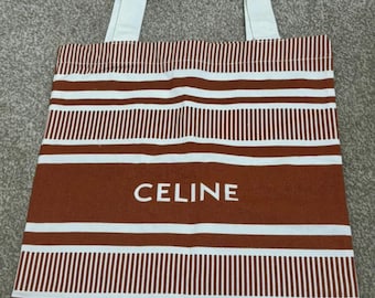 Ladies Celine Striped Tote Bag 35x35cm