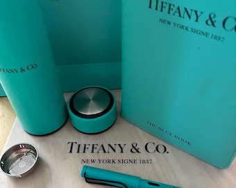 Tiffany&Co Notebook, Pen and Flask Gift Set