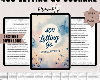Letting Go Journal Prompts: Healing & Growth (Printable PDF + Canva Template)