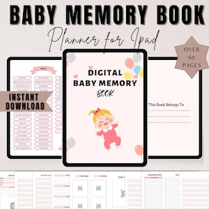 Editable Baby Memory Book Template: Milestone Journal Keepsake (8.5x11, Canva, Digital Download)