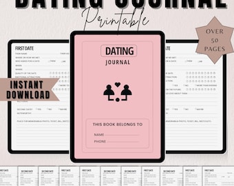 Digital Dating Journal: Relationship Tracker, Date Log (PDF File, Printable, Goodnotes Compatible)