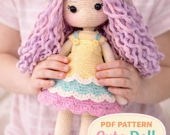 Amigurumi Doll Crochet Pattern | Handmade Girl Toy (PDF Pattern)