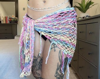 Handmade Bikini Wrap Cover-Up with Tassels