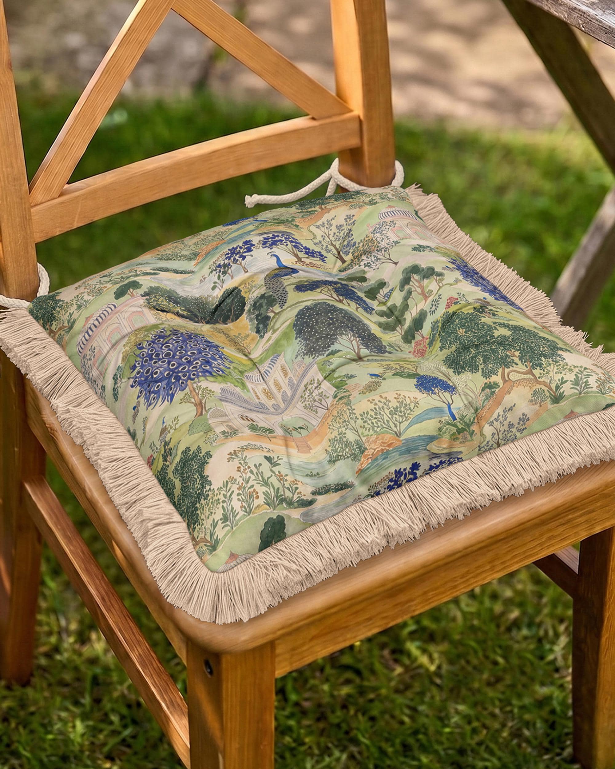 Peacock Chair Cushion - Etsy