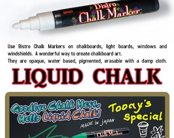 Liquid Chalk Marker. Chalkboard Marker -  6 mm. For Chalkboard wall decals.