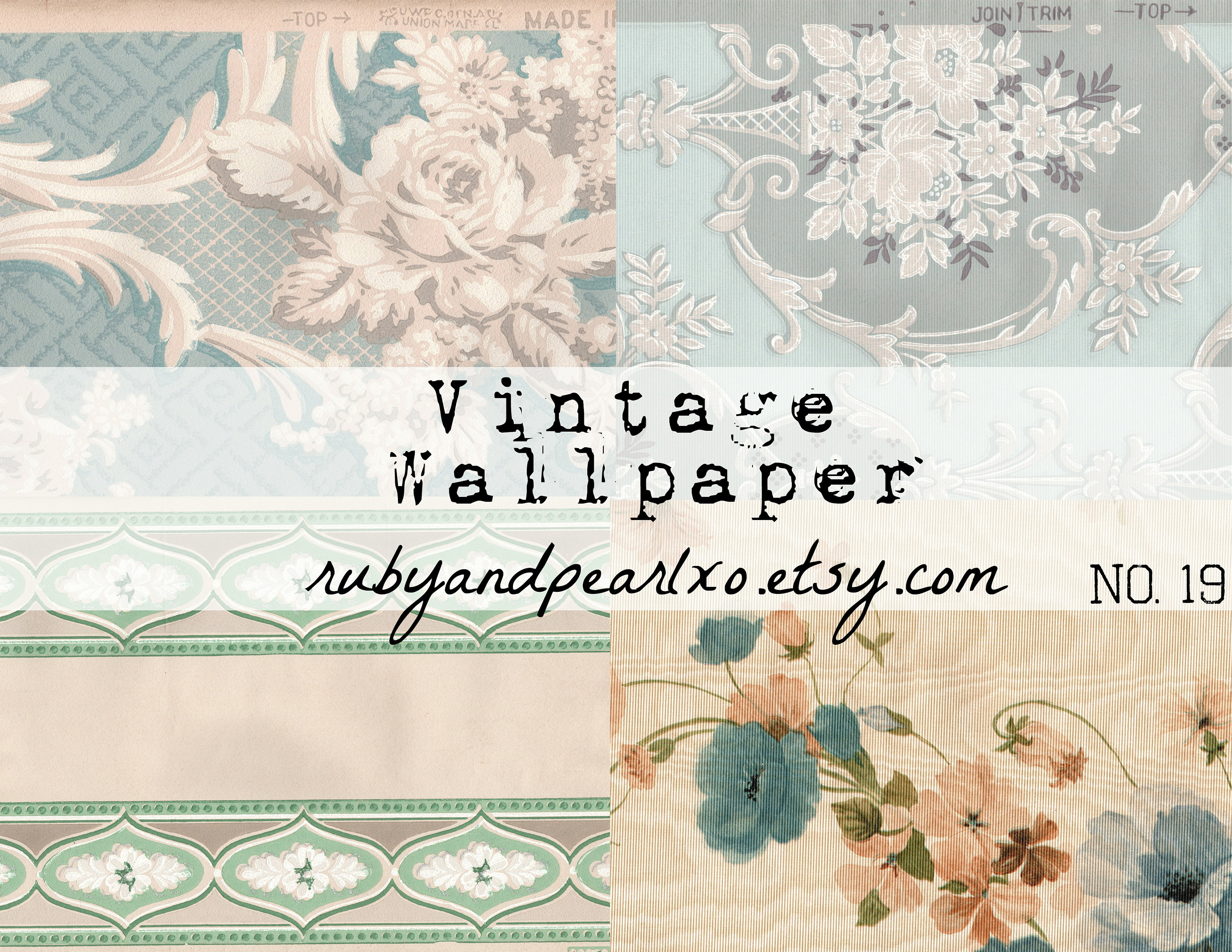 No. 19 Vintage / Antique Wallpaper Printables Digital - Etsy