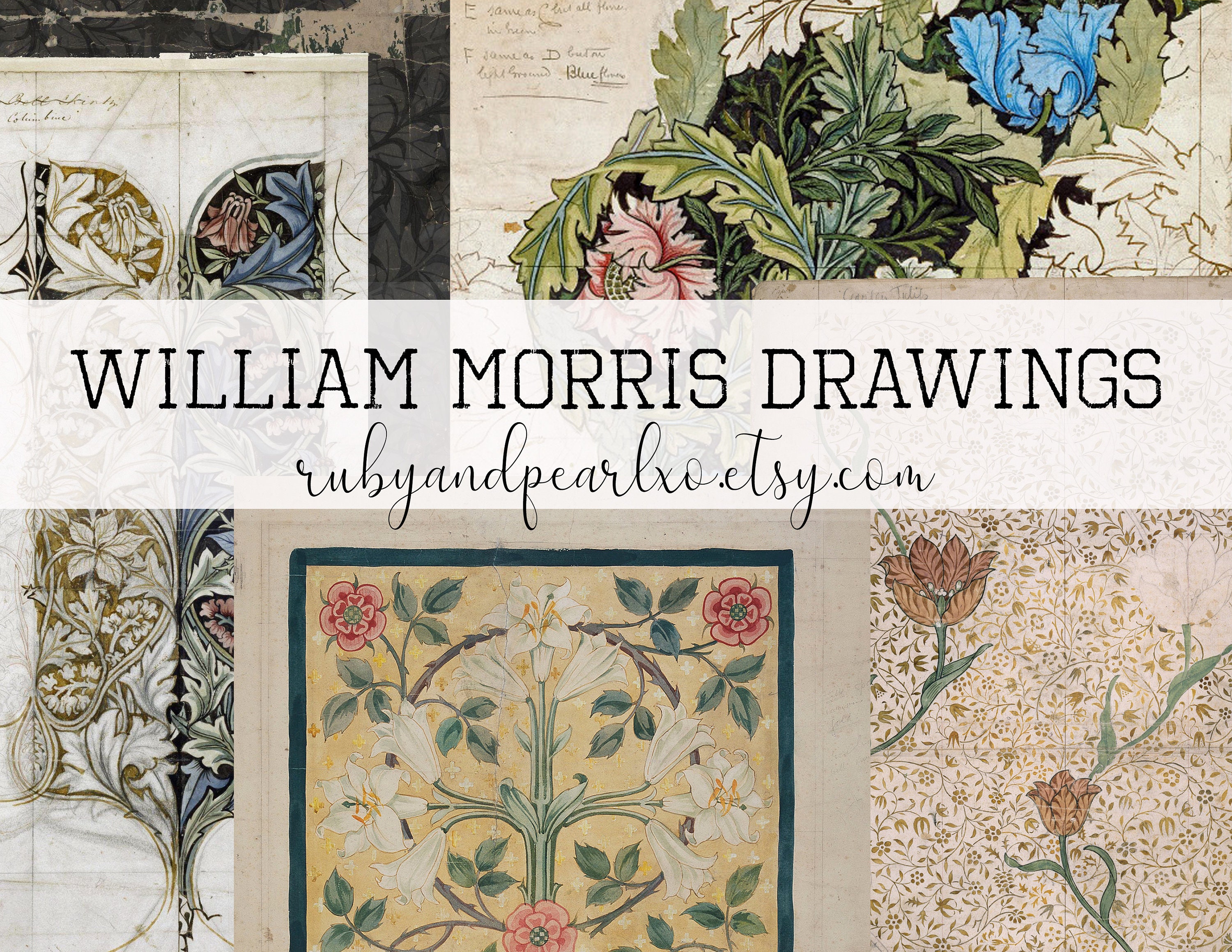 Antique William Morris Wallpaper Fabric Drawings Digital - Etsy UK Antique William Morris Wallpaper Fabric Drawings Digital - Etsy UK