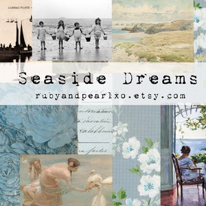 Seaside Dreams Collection - Digital Download - Antieke papieren - Printables voor Journaling en Kunst