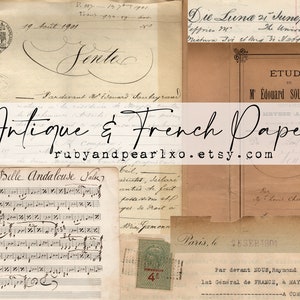 Antique & French Papers Collection - Digital Download - Antique Papers  - Printables for Journaling and Art