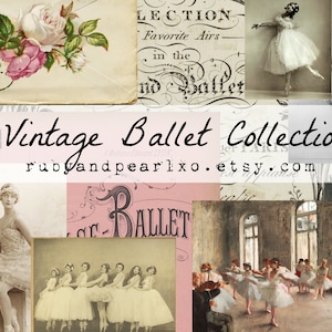 Vintage Ballet Collection - Digital Download - Antique Papers  - Printables for Journaling and Art