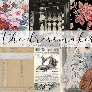 The Dressmaker - Digital Download - Antieke Papieren - Printables for Journaling and Art